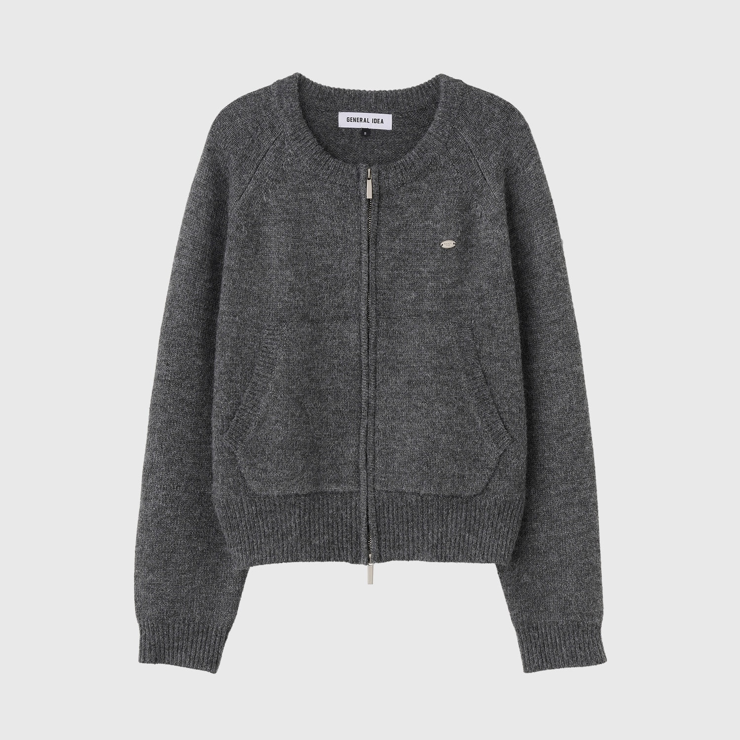 [GENERAL IDEA] RAGLAN CREWNECK ZIP-UP CARDIGAN