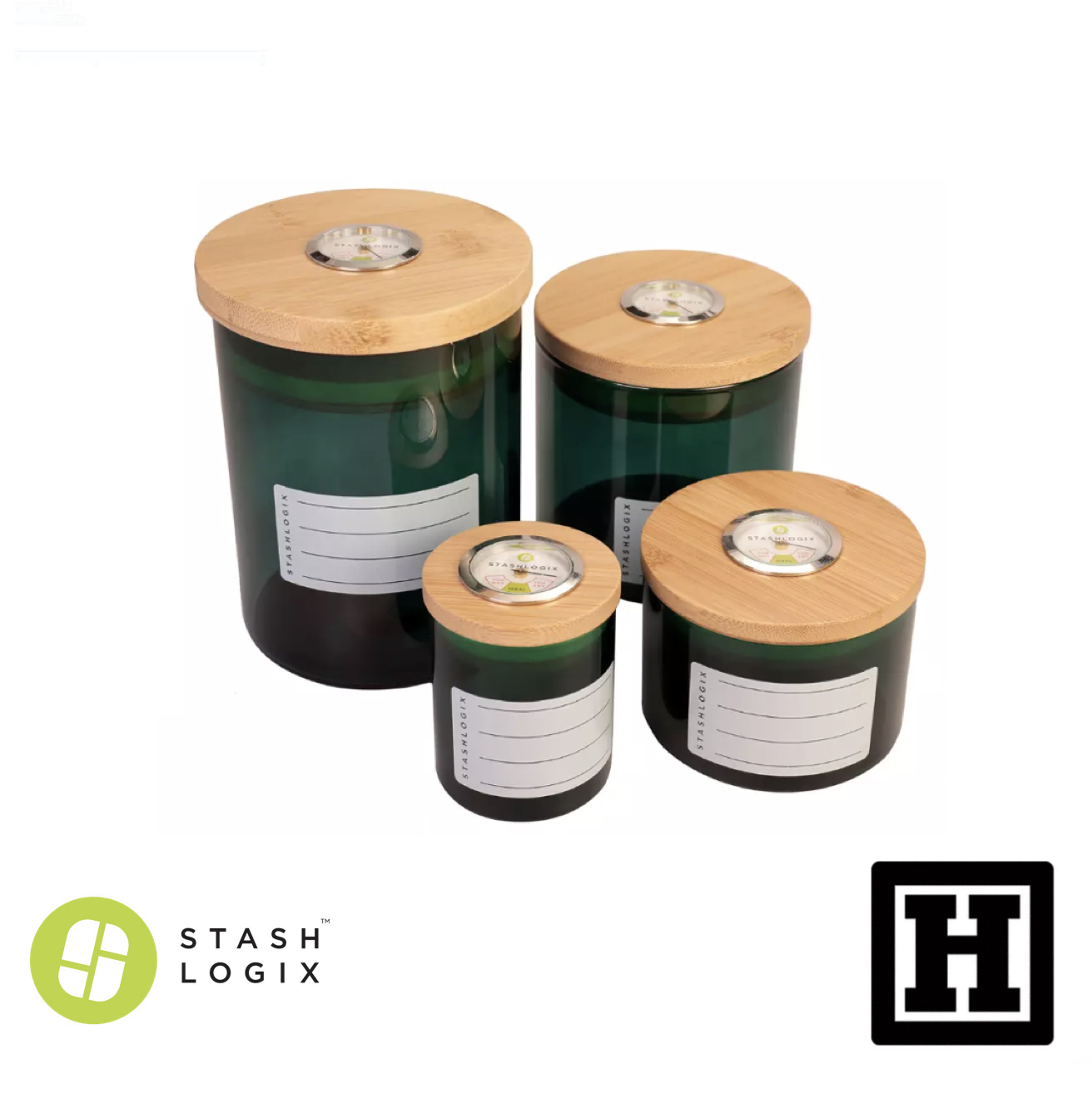 Stashlogix 氣密保鮮罐「濕度顯示功能」