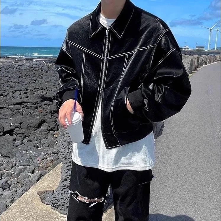 (GOAL) 反車線 皮外套