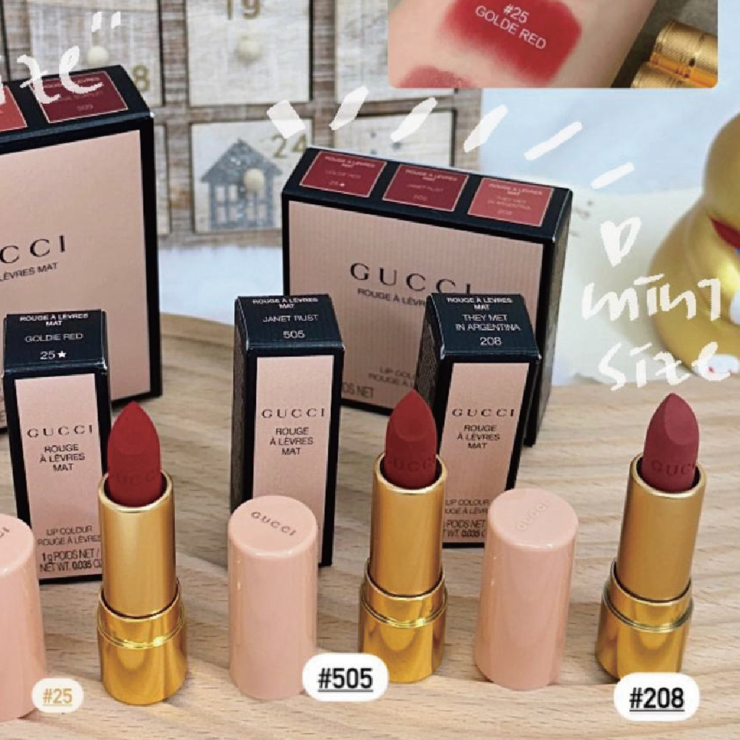 GUCCI - ROUGE À LÈVRES MAT 金管絨霧唇膏三件套 (3.5g裝)