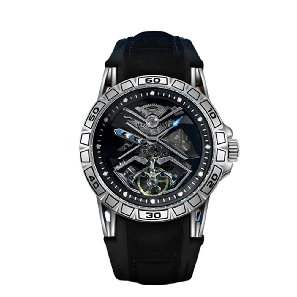 【RAKSA DUKE 羅薩公爵】RSD-027 潮流運動機械錶 夜光指針刻度 鏤空錶盤 小牛皮錶帶 機械錶 兩款