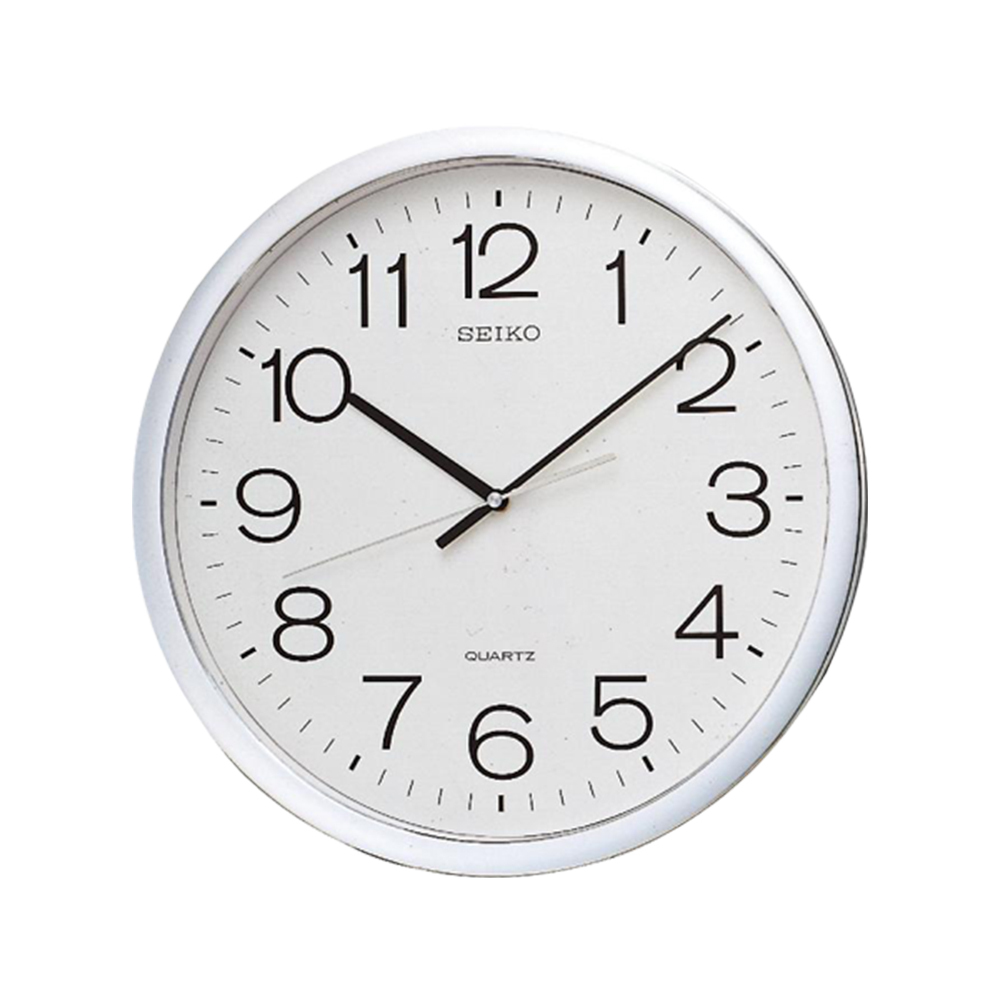 (預購)【SEIKO日本精工】QXA041A QXA041S 簡約 經典 素面 字大 清晰 金屬光澤 美感 標準型 時鐘 掛鐘