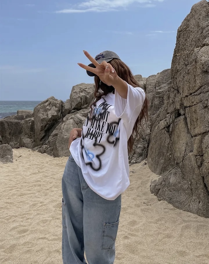 Graffiti Flower Oversized Tee