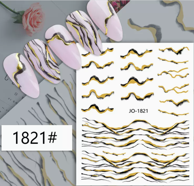Popular manicure marble stickers (1821#)