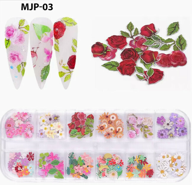 爆款美甲飾品 木漿片03#（12格裝）