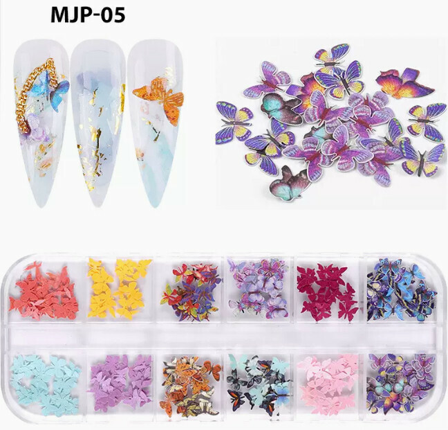 Popular nail art accessories Wood Pulp Sheet 05# (12 grids)