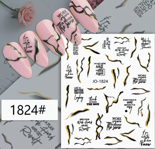 Popular manicure marble stickers (1824#)