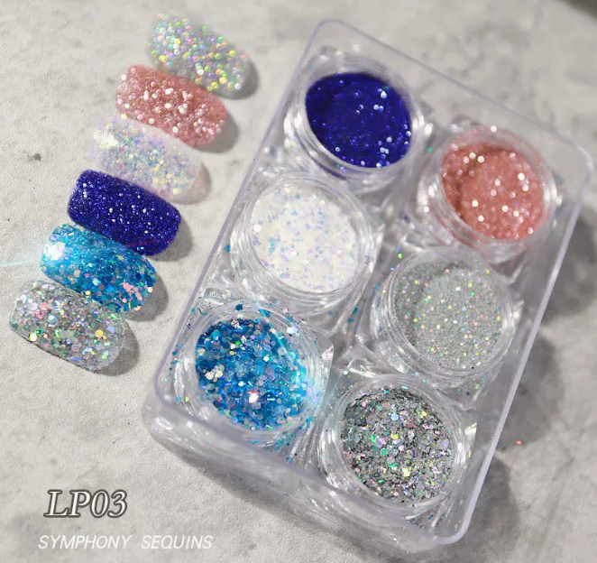 Hot style nail art sequins and glitter (LP03 set)