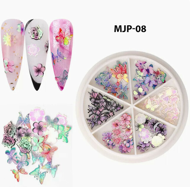 Popular nail art accessories Wood Pulp Tablet 08# (6-compartment bottle)