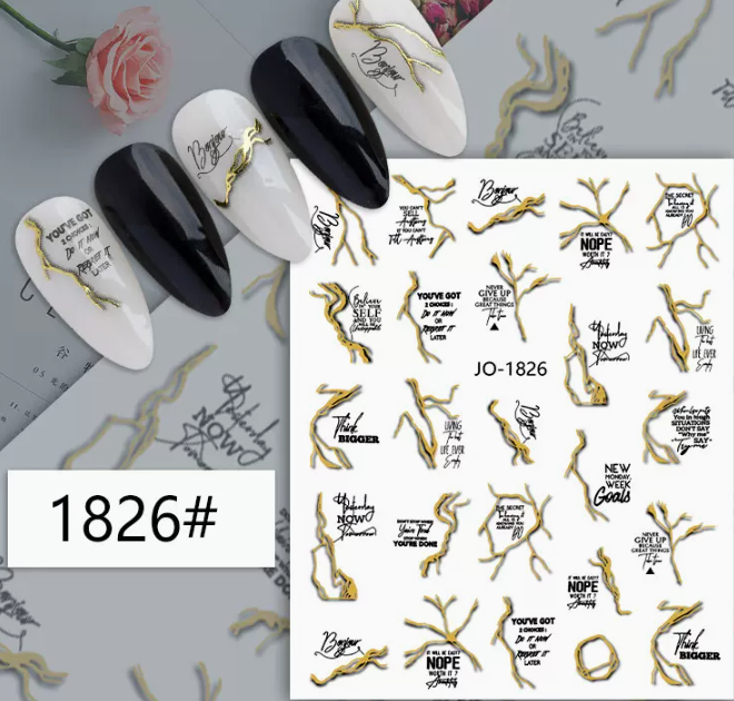 Popular manicure marble stickers (1826#)