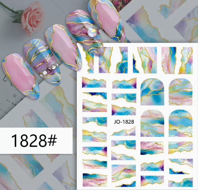 Popular manicure marble stickers (1828#)