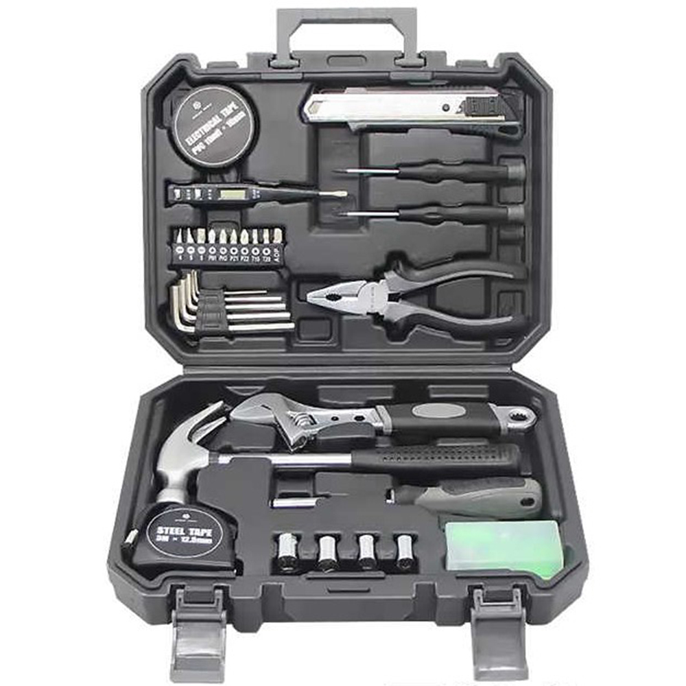 【米家 小米有品】 九旬家居日常工具箱 60合1工具箱套裝組 內六角扳手 尖嘴鉗 鐵鎚 捲尺 數顯電筆 絕緣膠