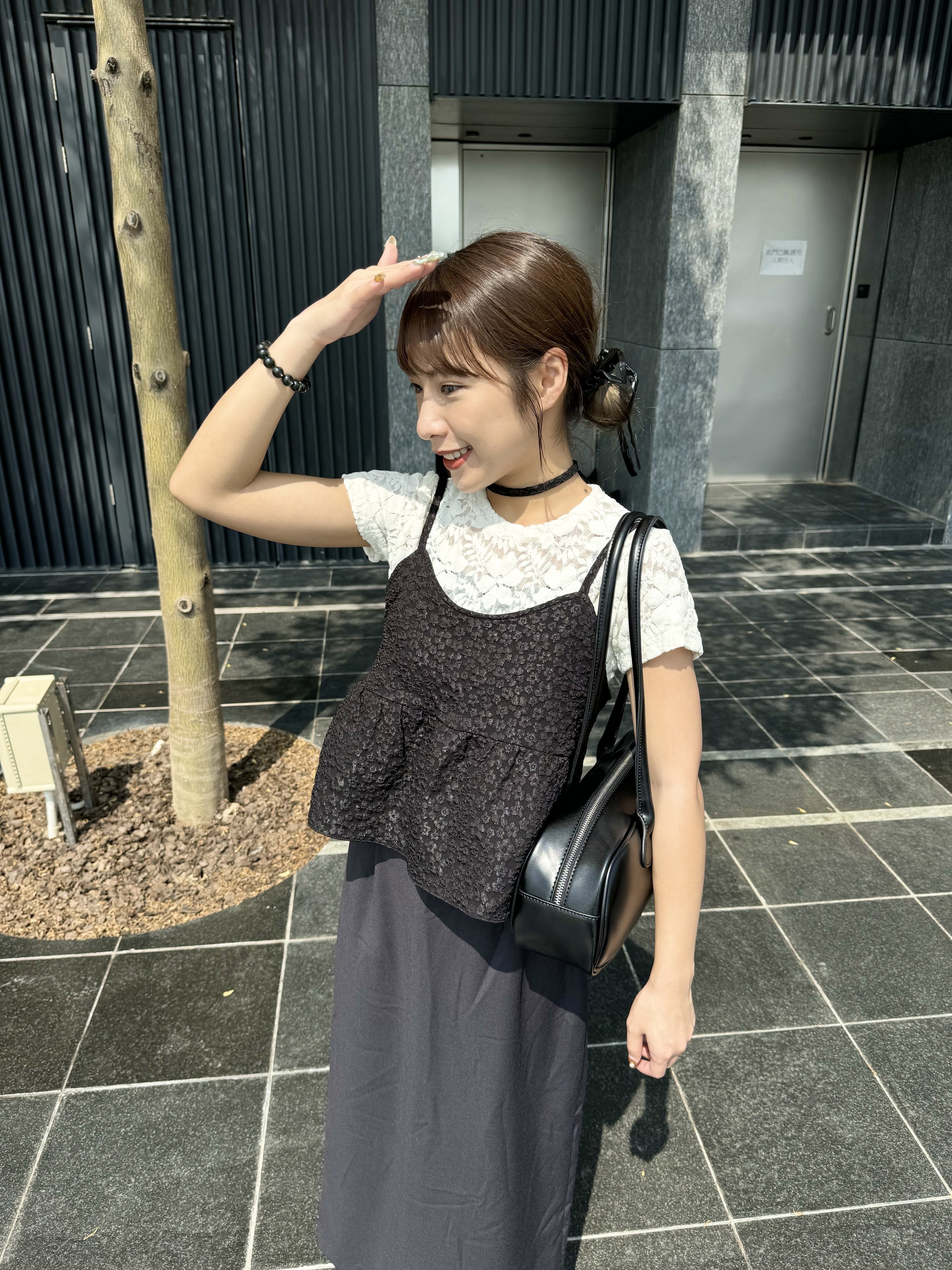 配頸帶暗花外搭