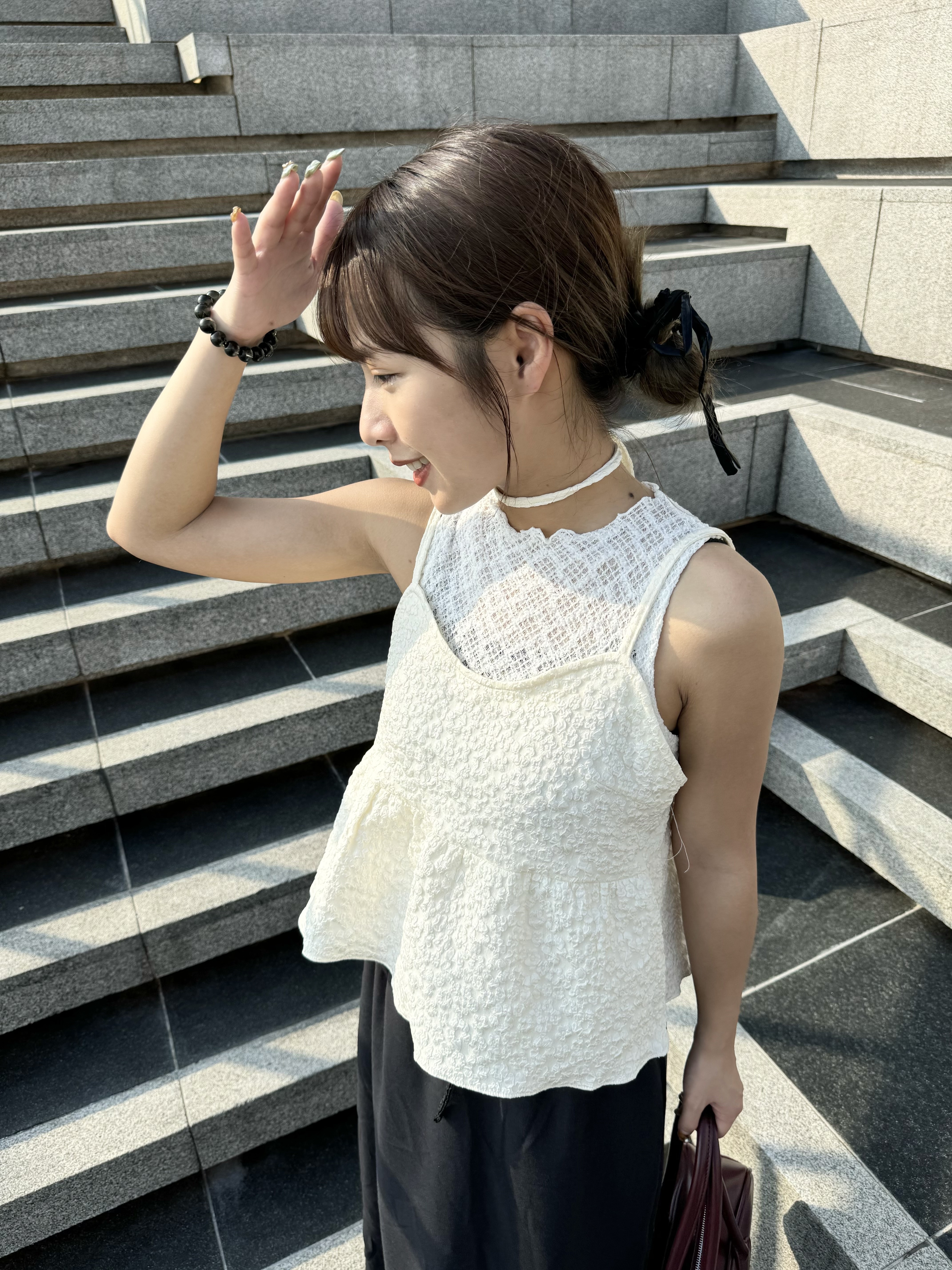 配頸帶暗花外搭