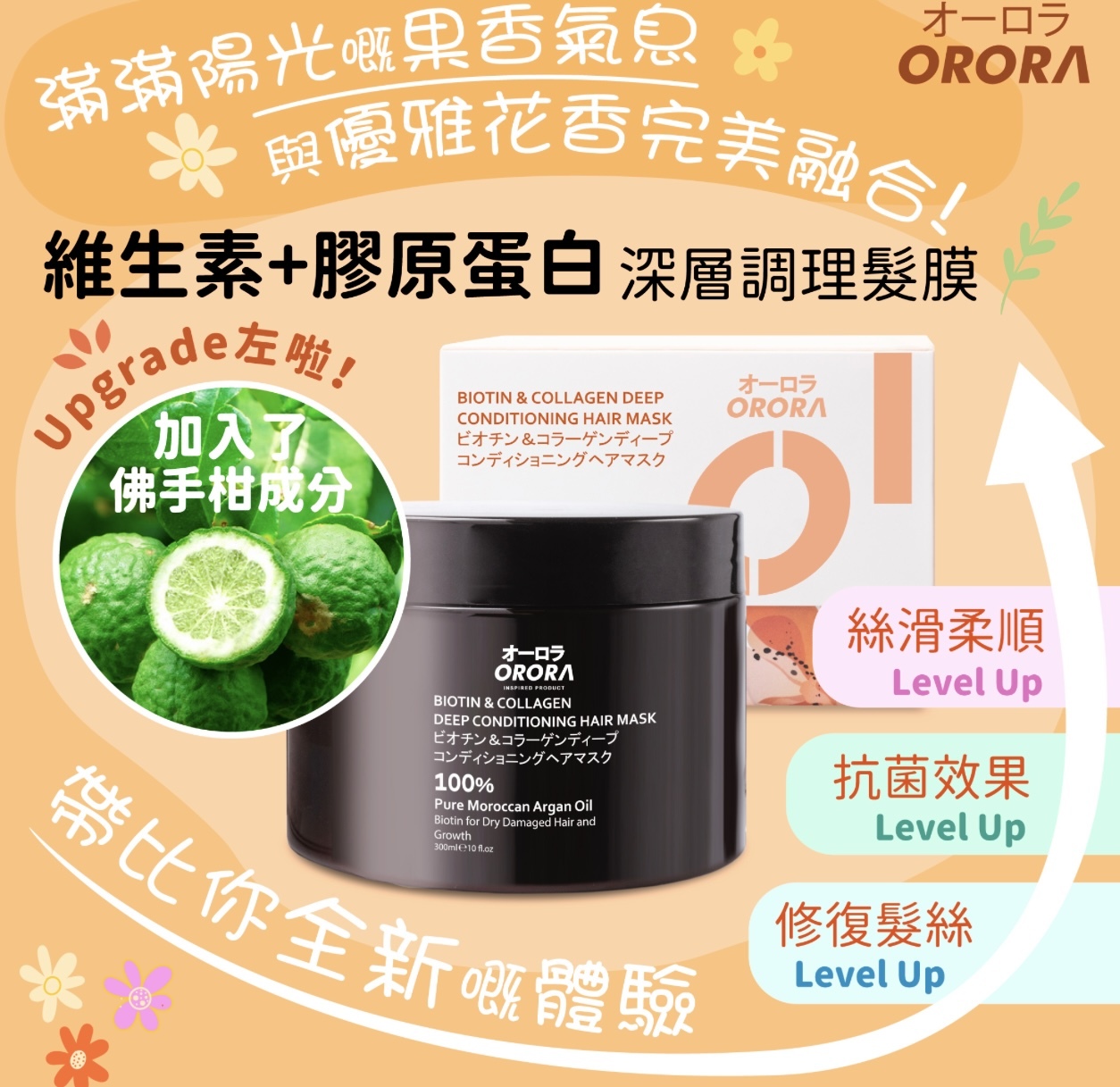 ORORA-膠原蛋白深層護理頭髮髮膜