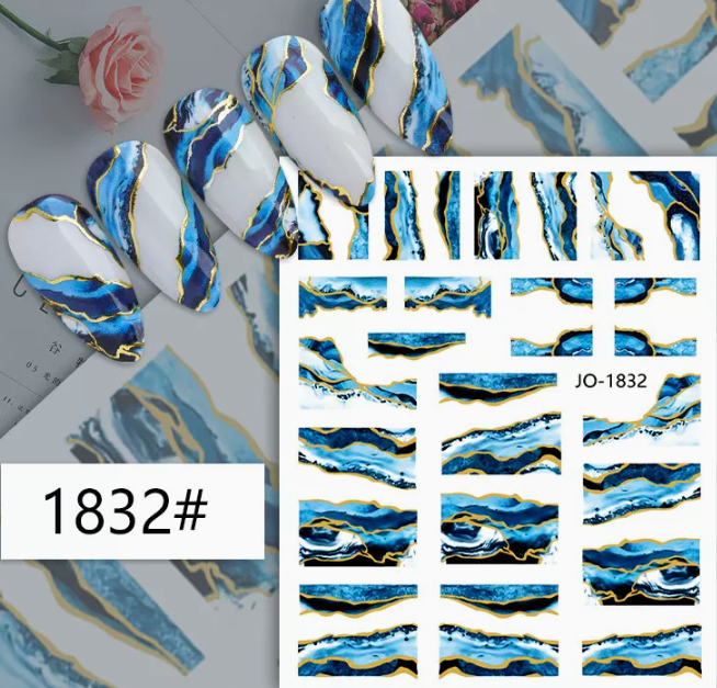 Popular manicure marble stickers (1832#)