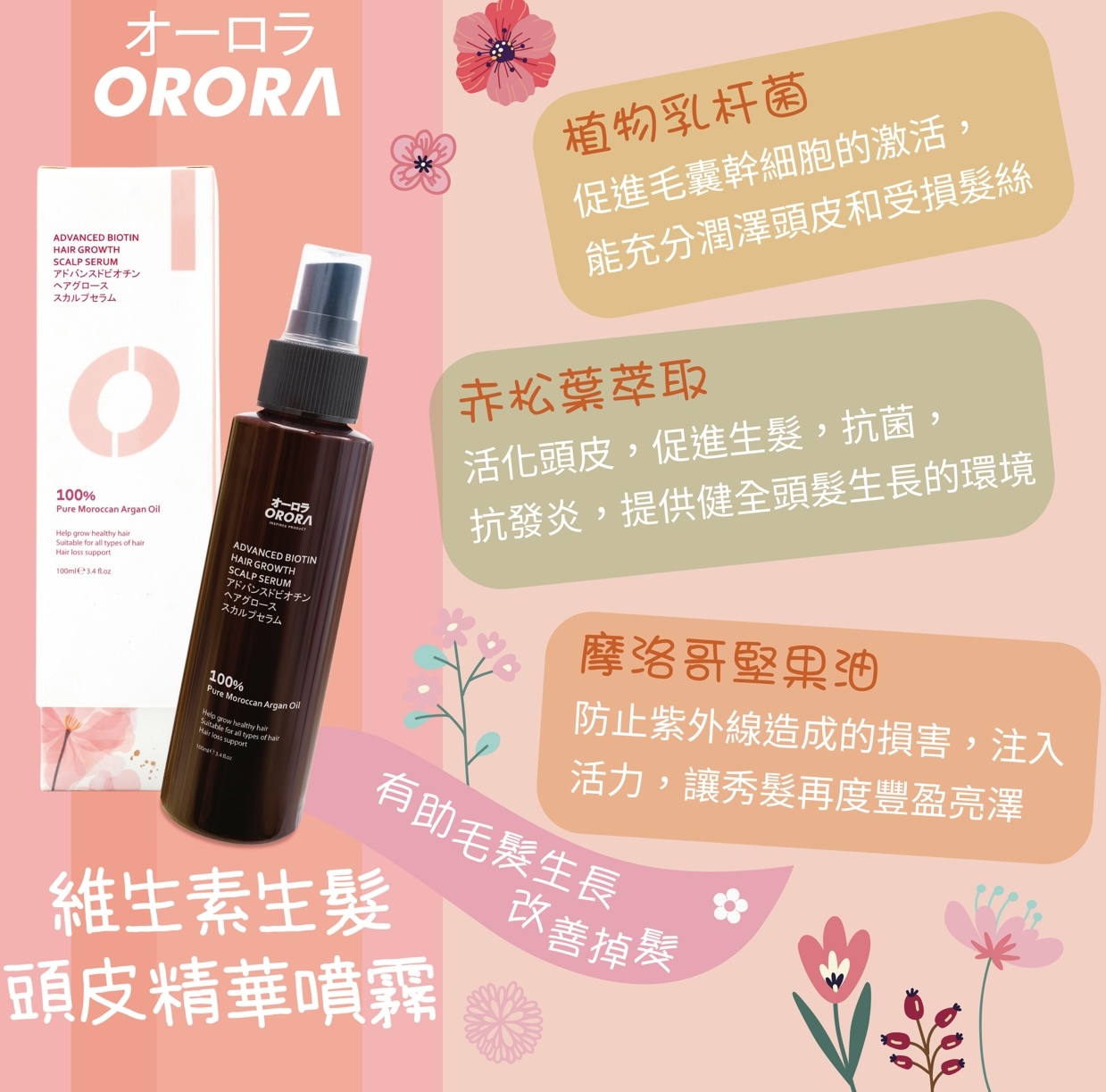 ORORA-維生素生髮頭皮精華素