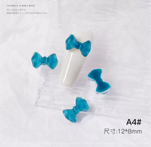 Hotly recommended nail art accessories semi-transparent bow A4 (pack of 5)