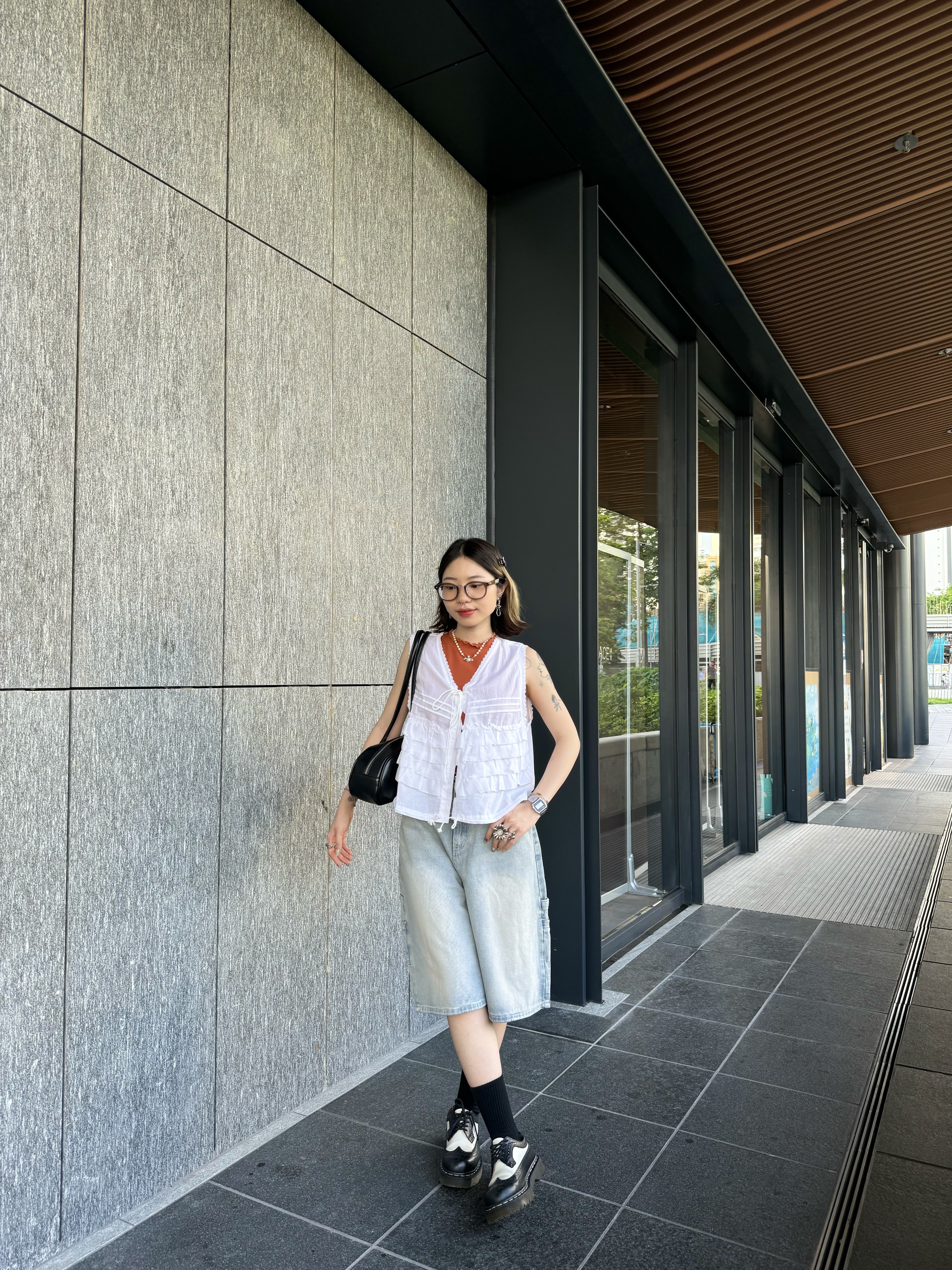 [兩色入] 五分氣球中褲(𝐁𝐋𝐔𝐄 )