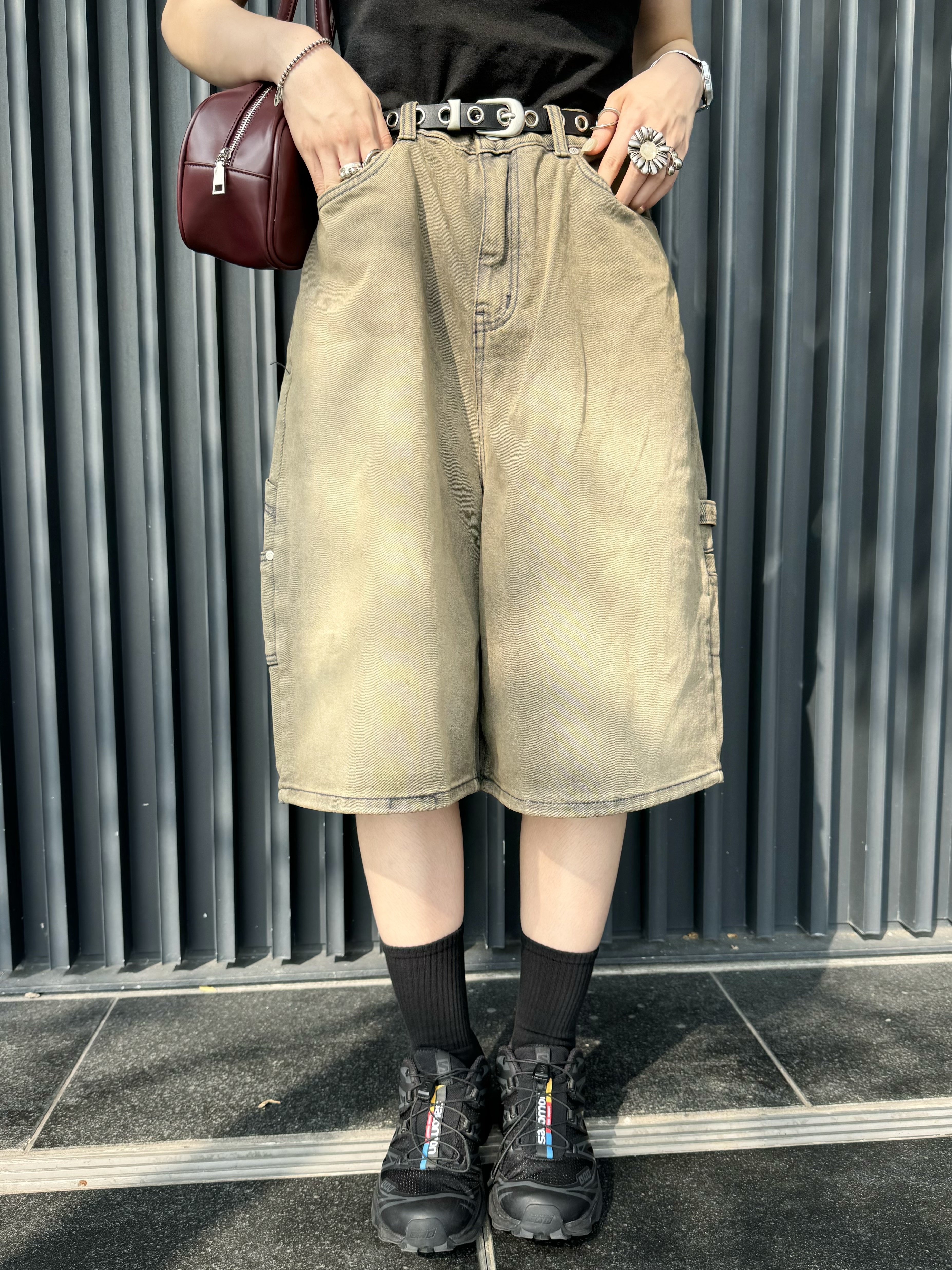 [兩色入] 五分氣球中褲 ( 𝐁𝐋𝐀𝐂𝐊)