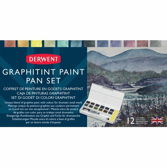 DERWENT 德爾文｜石墨色塊旅行盒12色