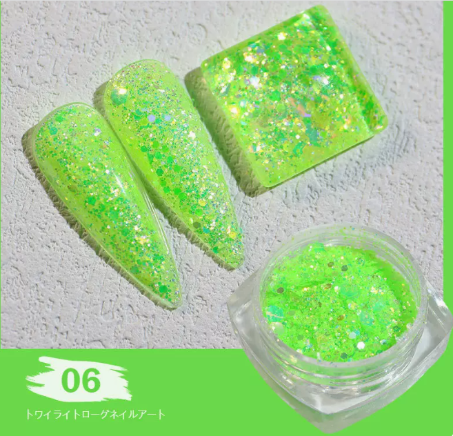 Popular nail art high-gloss meteor sequin 06 (small bottle)