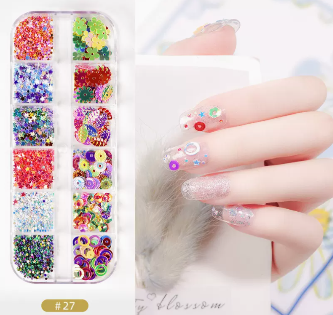 Hot Recommended Nail Art Accessories DIY Sequins and Diamonds (27)