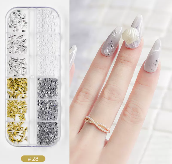 Hot Recommended Nail Art Accessories DIY Sequins and Diamonds (28)