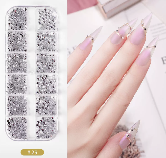 Hot Recommended Nail Art Accessories DIY Sequins and Diamonds (29)