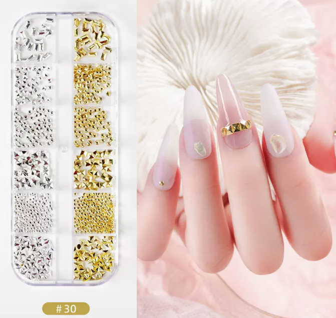 Hot Recommended Nail Art Accessories DIY Sequins and Diamonds (30)