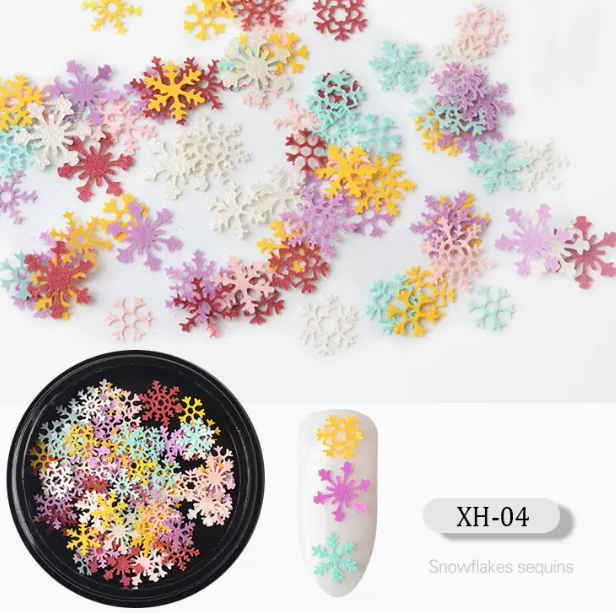 Hot Recommended Nail Art Accessories Christmas Nail Art Sequins XH04 (1 small bottle)
