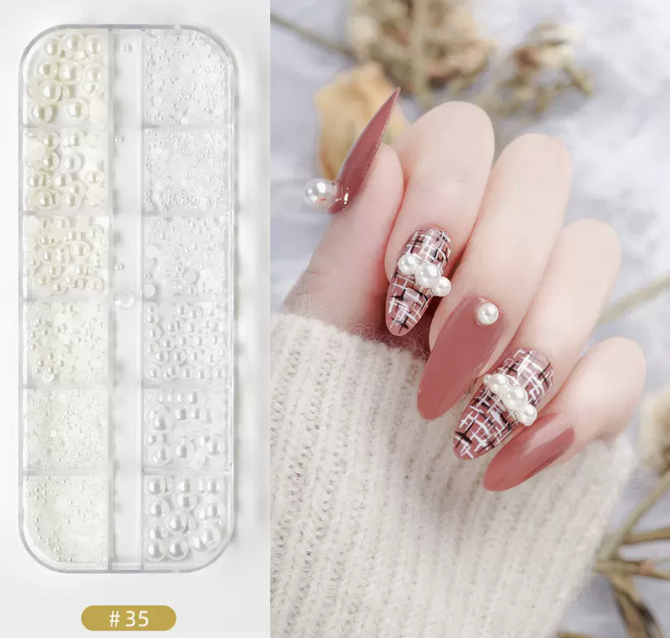 Popular nail art jewelry DIY sequins and diamonds (35)
