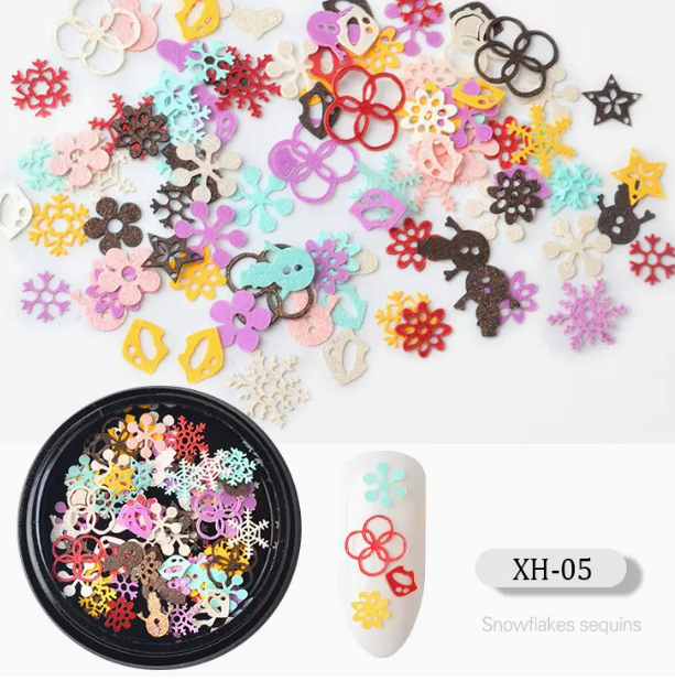 Hot Recommended Nail Art Accessories Christmas Nail Art Sequins XH05 (1 small bottle)