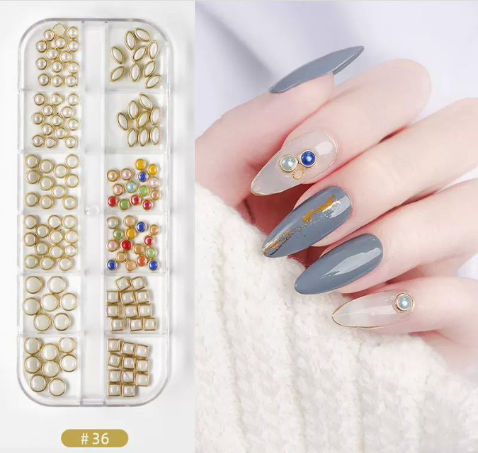 Hot Recommended Nail Art Accessories DIY Sequins and Diamonds (36)