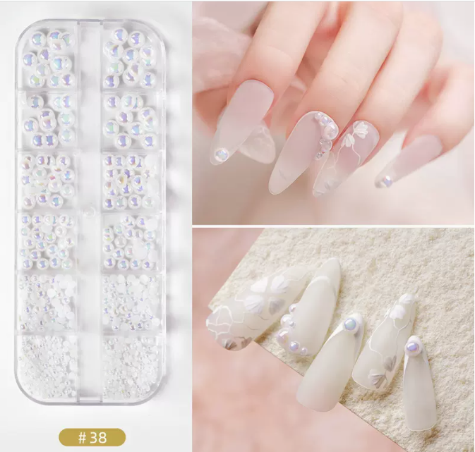 Popular nail art jewelry DIY sequins and diamonds (38)