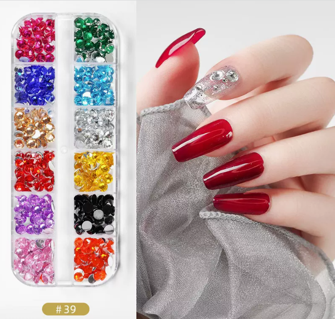Hot Recommended Nail Art Accessories DIY Sequins and Diamonds (39)