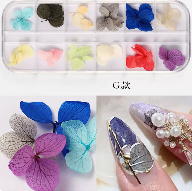 Hot Recommended Nail Art Accessories Dried Flowers Type G (12-Gate Box)