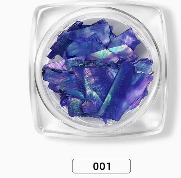 熱推美甲飾品 天然幻彩高亮貝殼片（001）