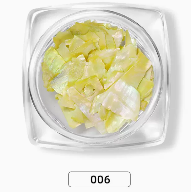 熱推美甲飾品 天然幻彩棕亮貝殼片（006）