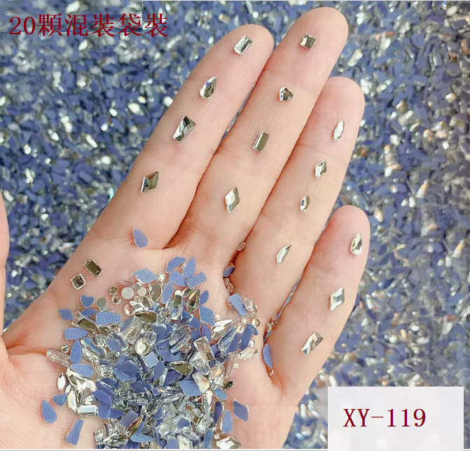 Hot Recommended Nail Art Accessories Special Shaped Mini Diamond XY-119 (Mixed Bags)