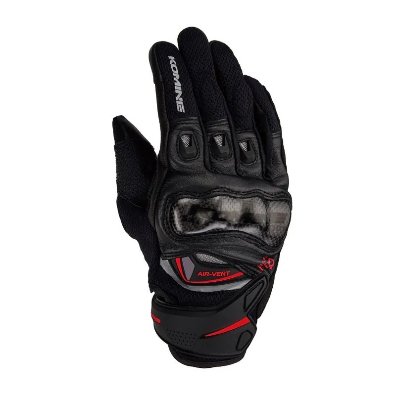 KOMINE GK224 夏季透氣短手套 碳纖維