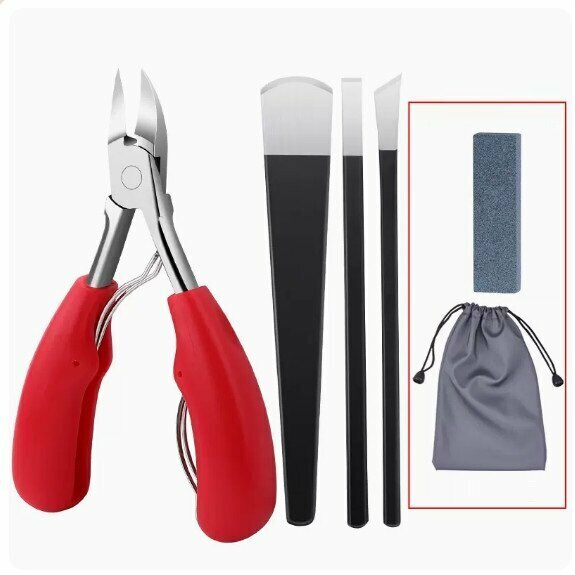 New pedicure nail clippers (red pliers + pedicure 3-piece set)