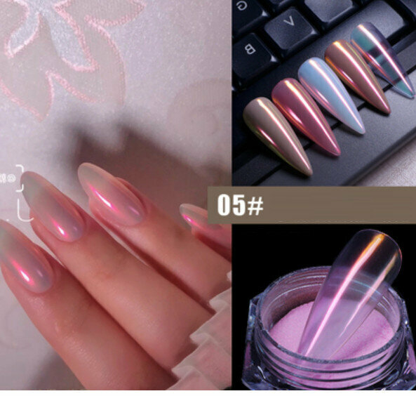 Hotly Recommended Nail Art Aurora Powder (Rose Red Light) [0.4g]