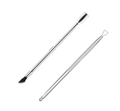 New manicure tools (steel push-off nail polisher two-piece set)