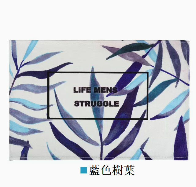 New Manicure Tools Linen Hand Pillow Cushion Blue Leaves