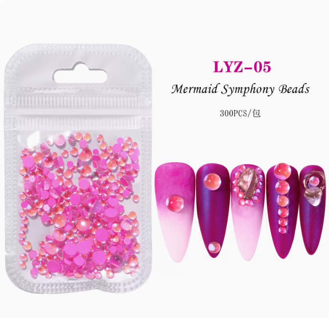 Hotly recommended nail art accessories Mermaid Pearls 300 pieces (No. 05)