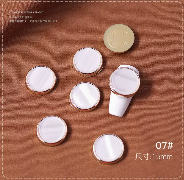 Hot Recommended Nail Art Accessories Retro Small Fragrance Buttons 07# (pack of 5)
