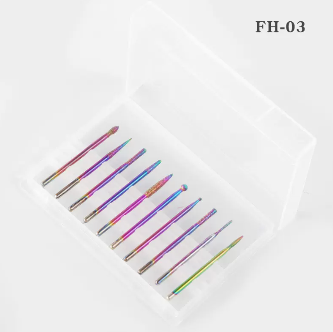 New manicure tungsten steel alloy fantasy polishing head set FH-03
