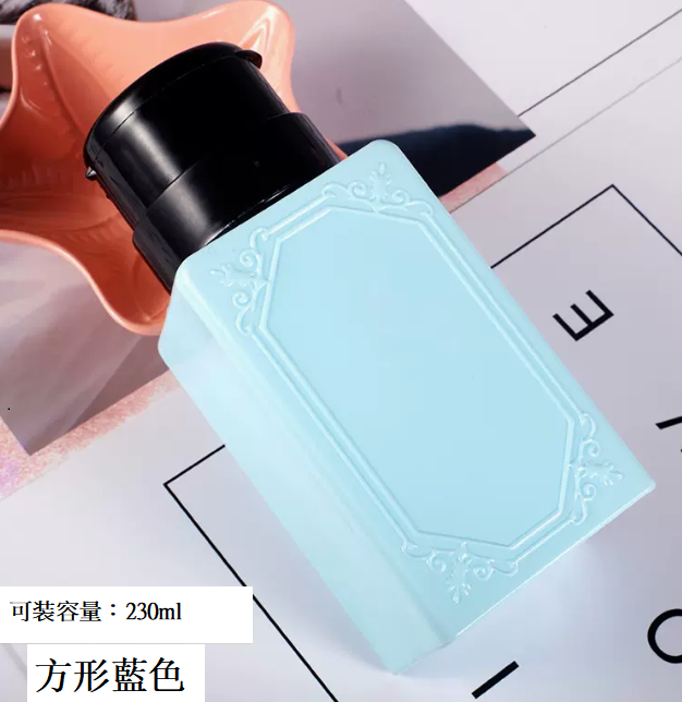 New manicure tool macaron press bottle square blue