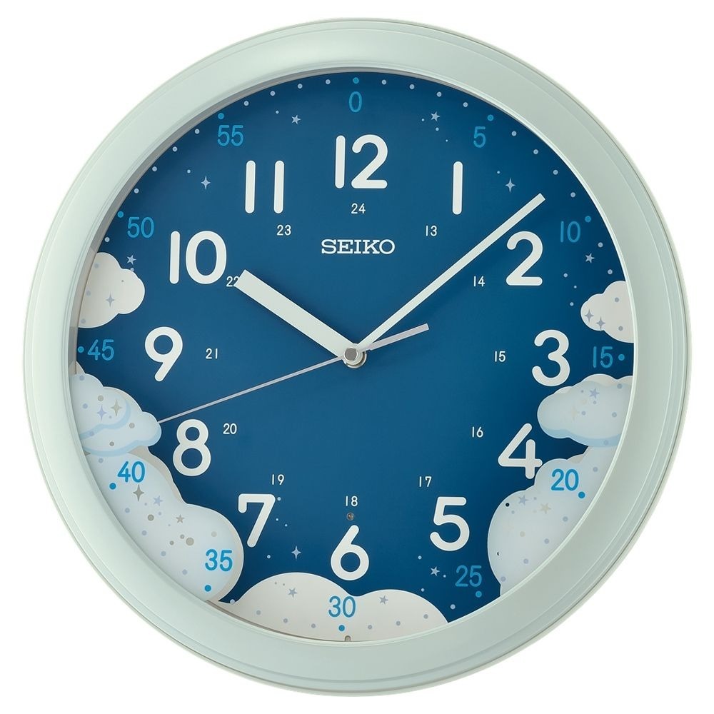(預購)【SEIKO 日本精工】QHA010H QHA010M QHA010Z 田園 綠意 海洋 雲朵 持續燈光 指針式 夜間燈光 掛鐘 時鐘